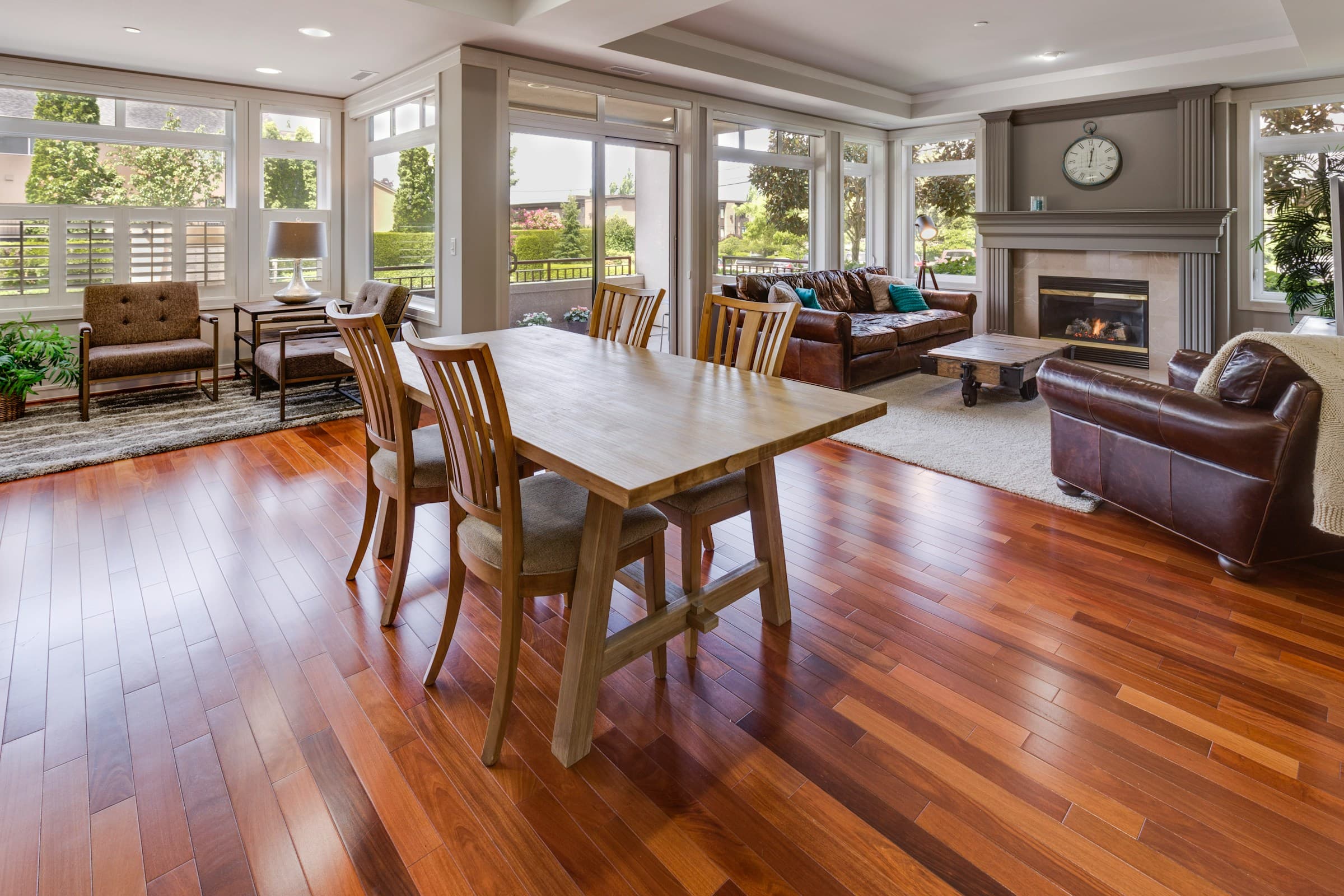 Beautiful refinished hardwood floors in an Atlanta home
