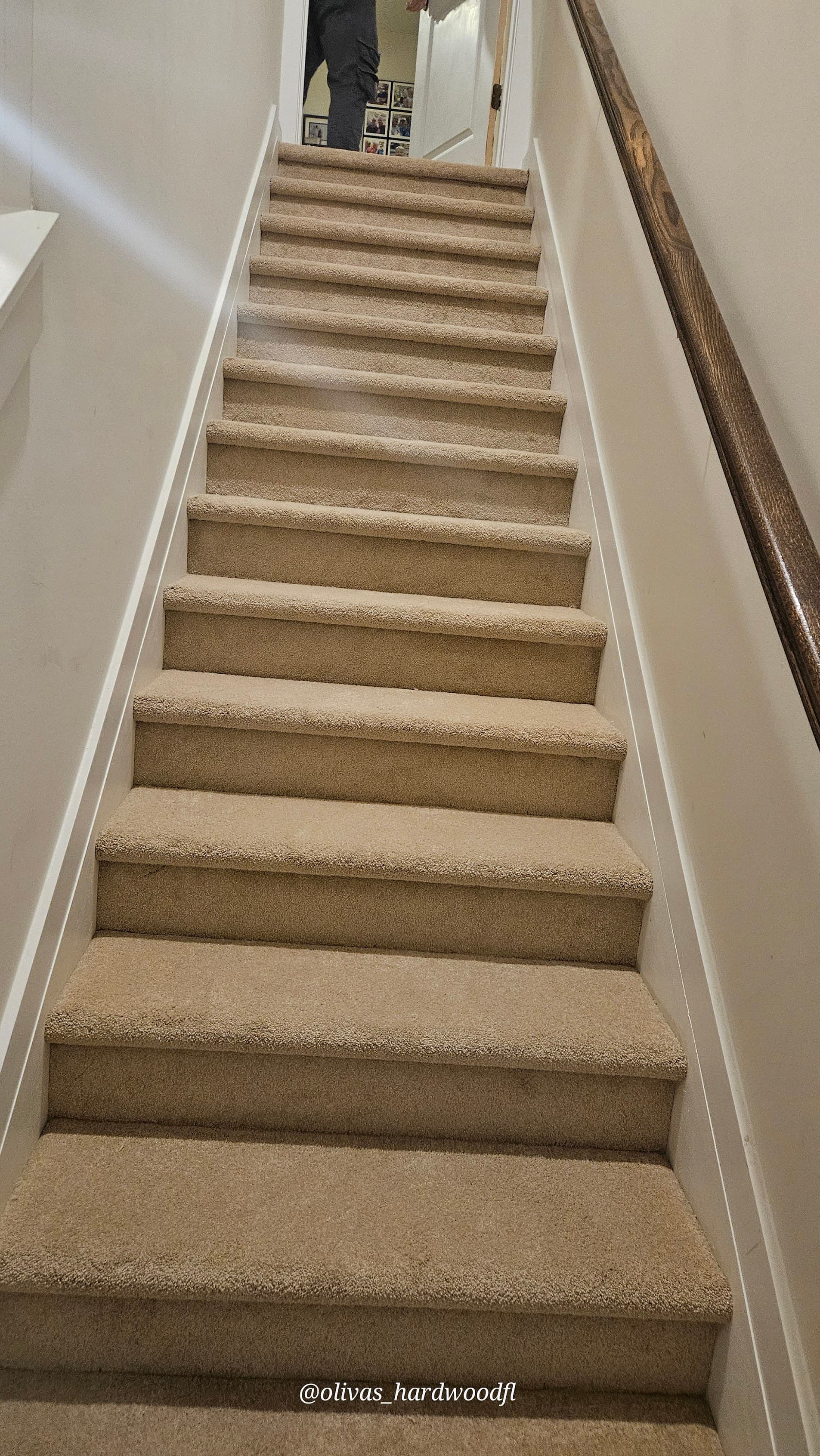 Carpet installation on a staircase in Lawrenceville, GA